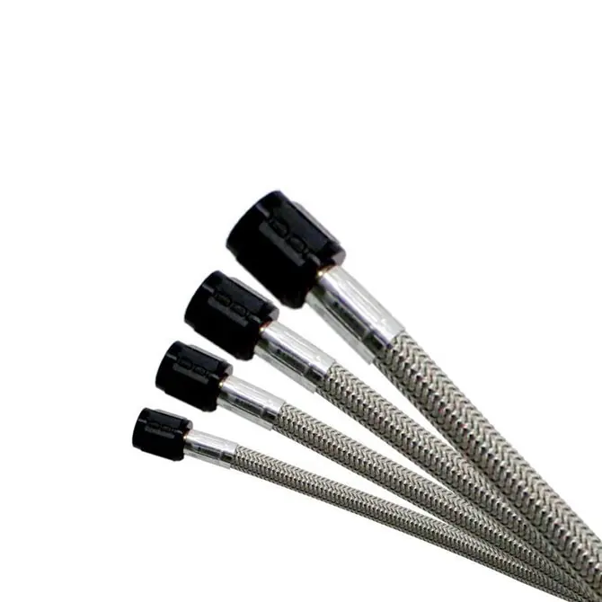 Stainless Steel Braided Hose 4AN (12 In) Black Ends Nitrous Express USA-NX-11112 USA-NX-11112 - FMIC Promocja