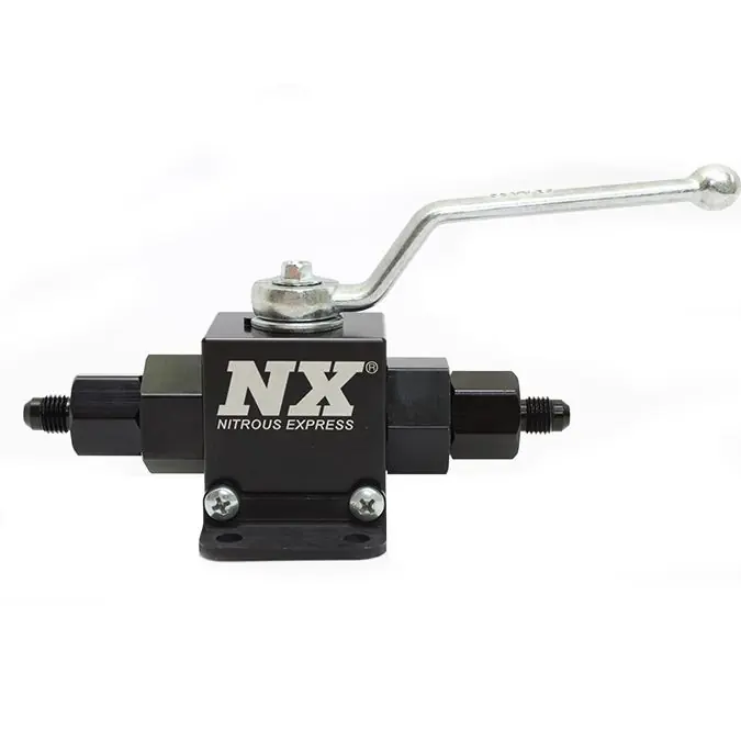 Lightweight Billet Aluminum In-Line Ball Valve- 1/2 Inch I.D. W/ 4AN Fittings Nitrous Express NX-15159-4 USA-NX-15159-4 - FMIC Darmowy zwrot