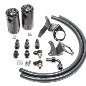 Dual Catch Can Kit for Ford Mustang GT 11-14 Fluid Lock Radium Engineering USA-RAD-20-0324-FL - FMIC Oferta limitowana