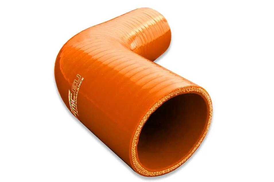 Nowość Silikonowe kolanko redukcyjne 67' 63/76mm Pomarańczowy 006763/76-P - FMIC