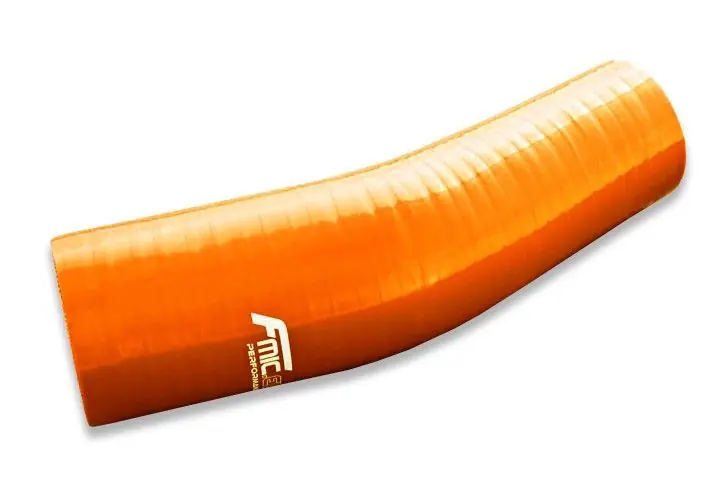 Silikonowe kolanko redukcyjne 23' 63/76mm Pomarańczowy 002363/76-P - FMIC Nowy